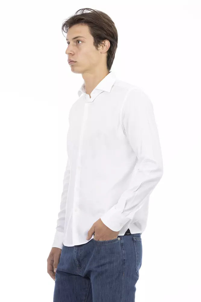 Baldinini Trend White Men's Shirt Made of Cotton