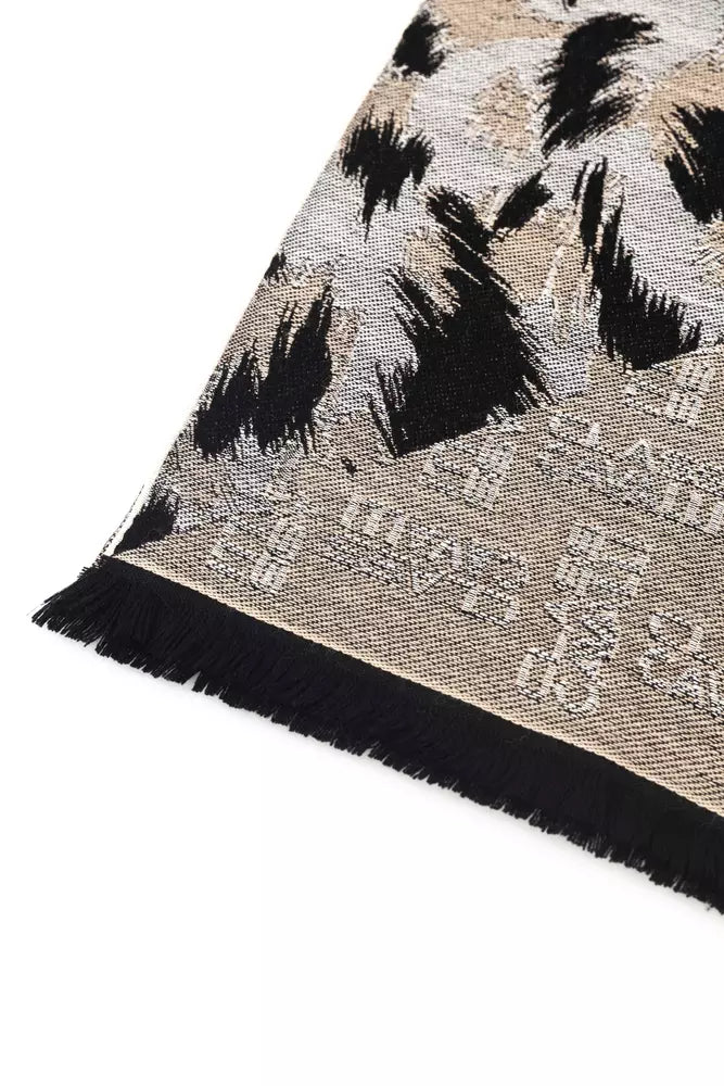 Cavalli Class Beige Wool Scarf for Men