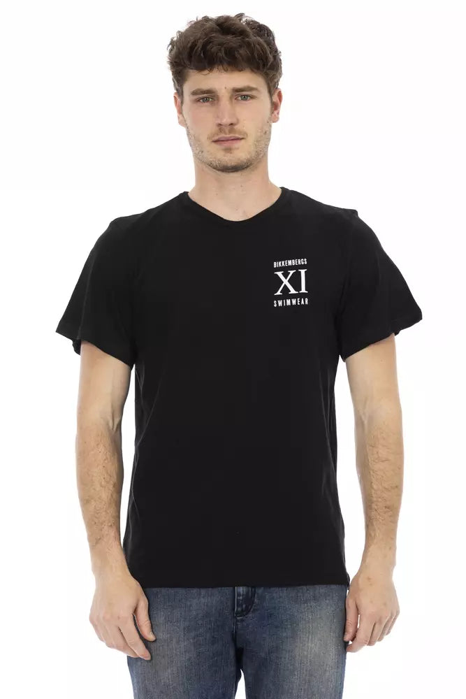 Bikkembergs Black Cotton T-Shirt for Men