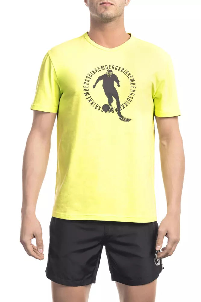 Bikkembergs Yellow Cotton T-Shirt for Men