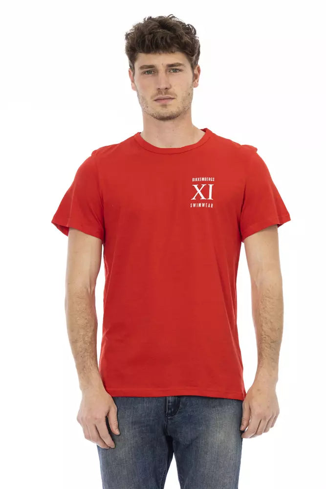 Bikkembergs Red Cotton T-Shirt for Men