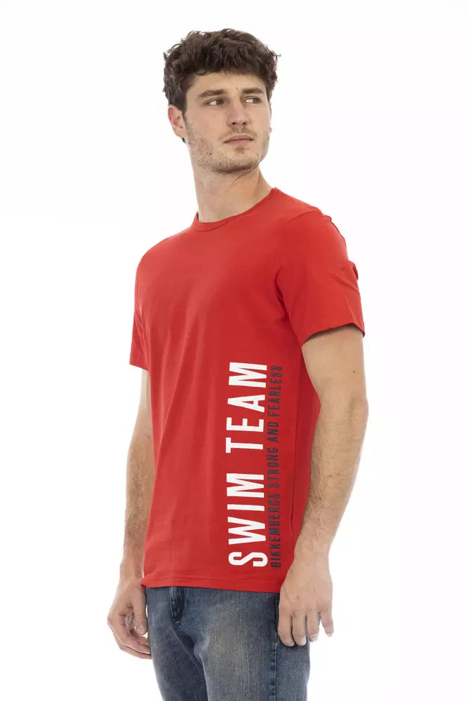 Bikkembergs Red Men's Cotton T-Shirt