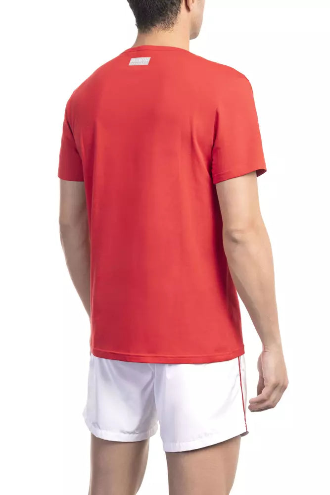 Bikkembergs Red Men's Cotton T-Shirt