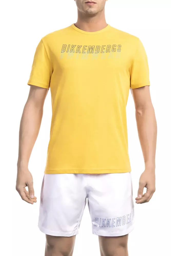 Bikkembergs Yellow Cotton T-Shirt for Men