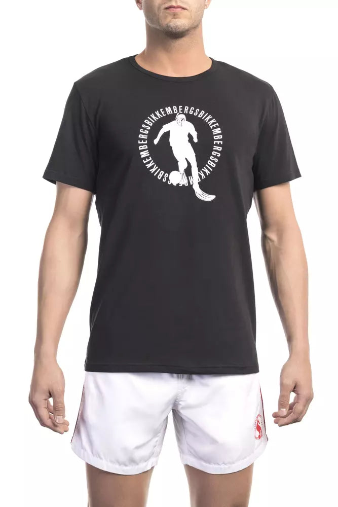 Bikkembergs Black Cotton T-Shirt for Men