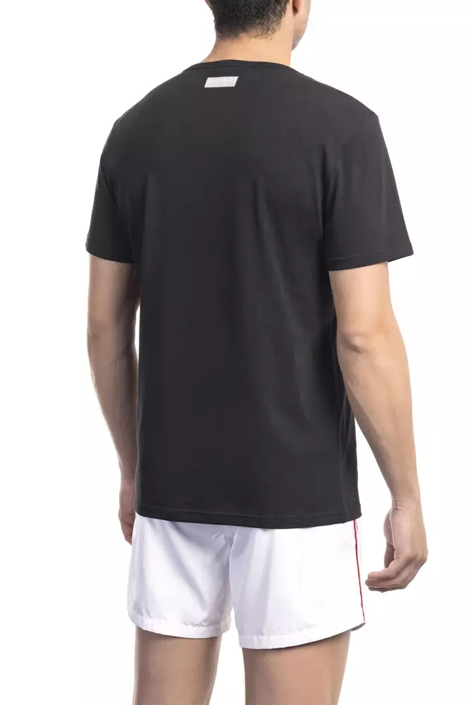 Bikkembergs Black Cotton T-Shirt for Men