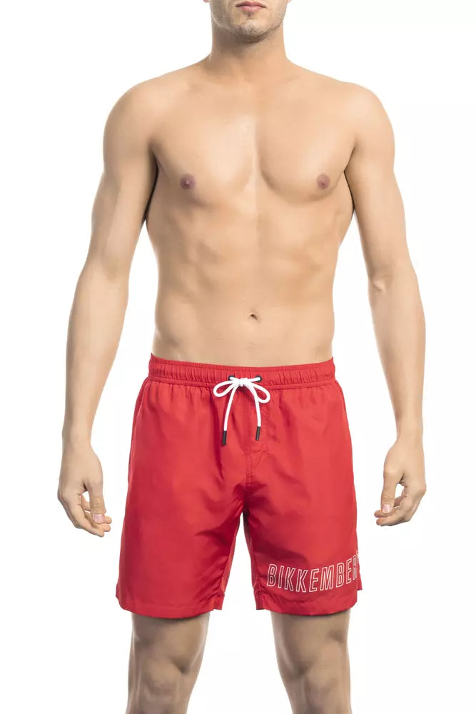 Bikkembergs Rote Polyester-Badehose für Herren