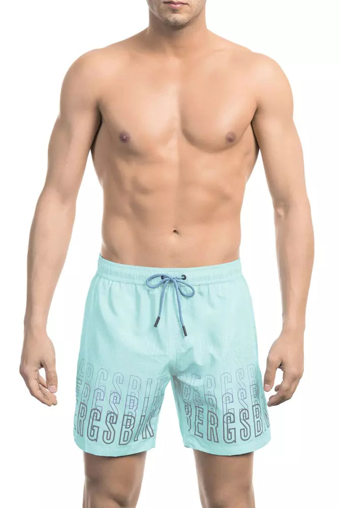Bikkembergs Hellblaue Polyester-Badehose für Herren