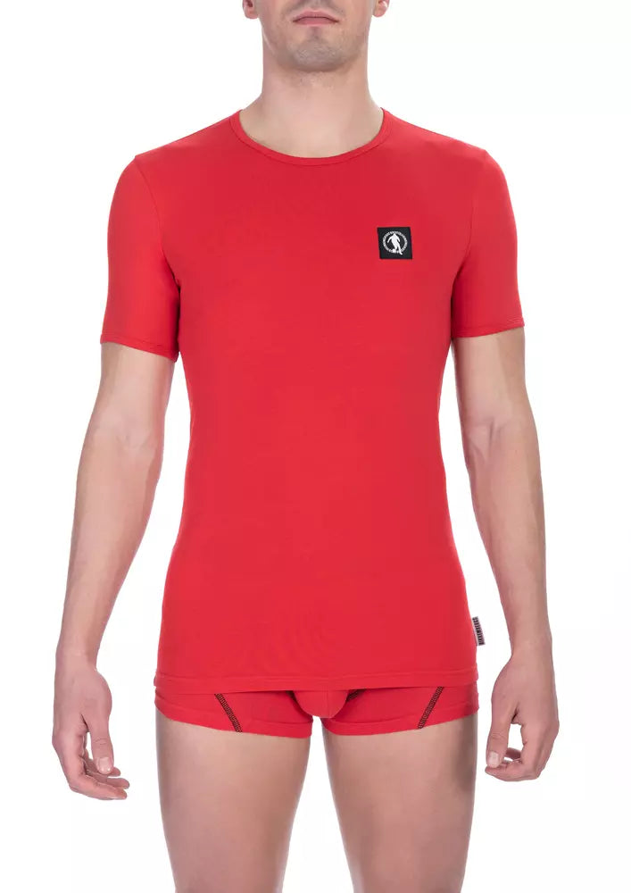 Bikkembergs Red Cotton T-Shirt for Men