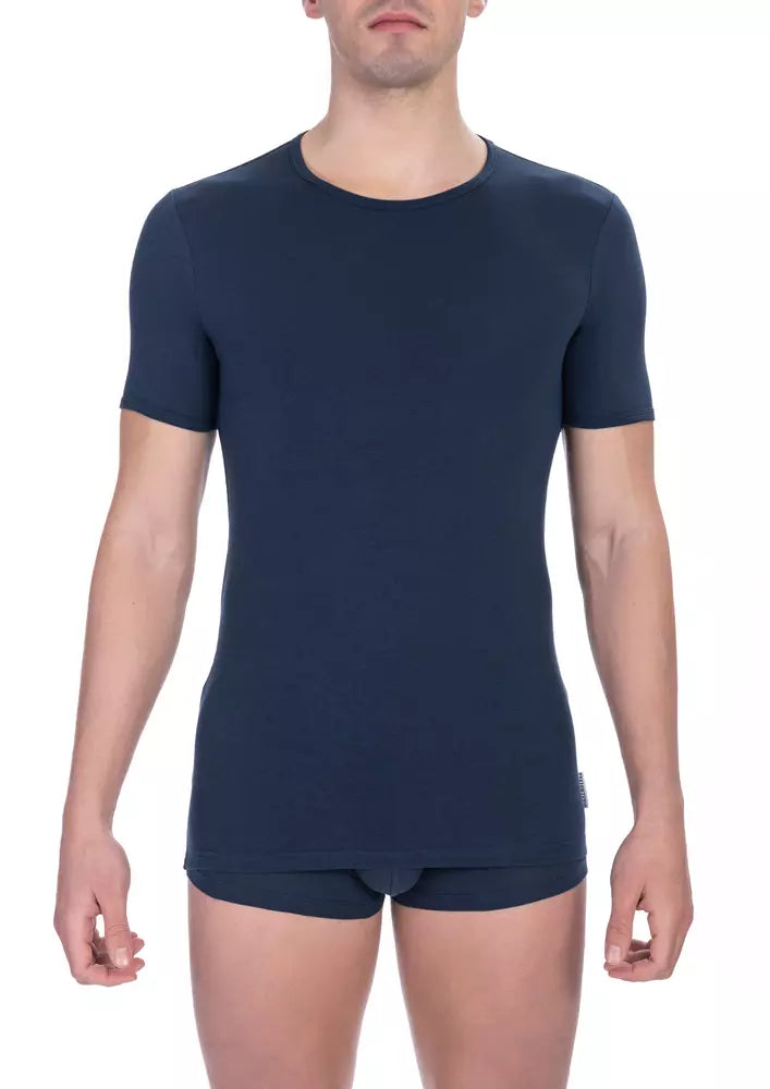 Bikkembergs men's cotton T-shirt in blue