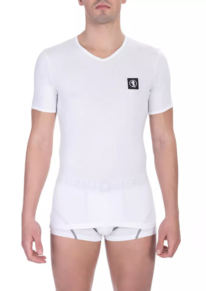 Bikkembergs White Men's Cotton T-Shirt, Twin Pack