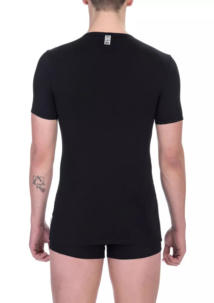 Bikkembergs Black Cotton T-Shirt for Men