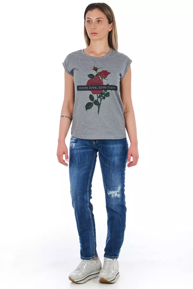 Frankie Morello Blaue Damenjeans aus Baumwolle