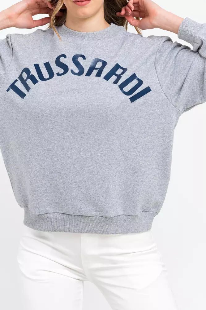Trussardi Grey Women's Cotton Sweatshirt
