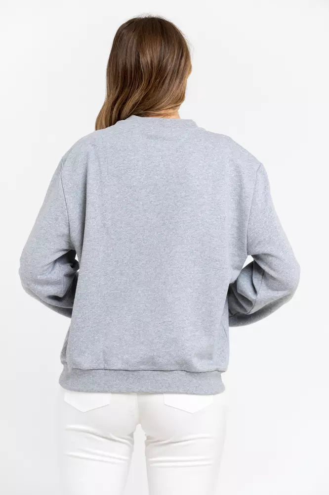 Trussardi Grey Women's Cotton Sweatshirt