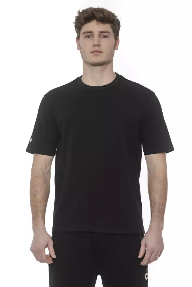 Tond Black Cotton T-Shirt for Men