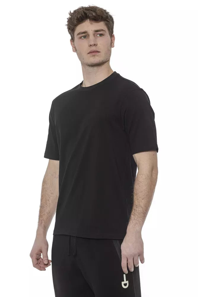 Tond Black Cotton T-Shirt for Men