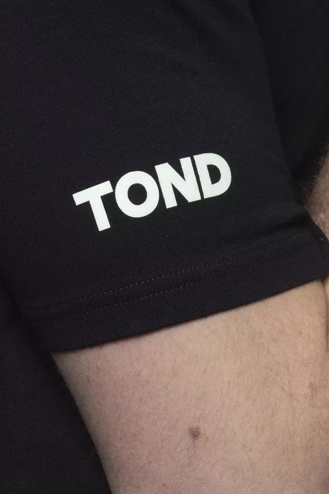 Tond Black Cotton T-Shirt for Men