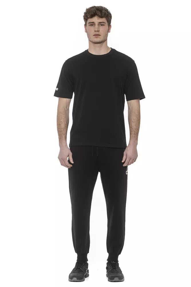 Tond Black Cotton T-Shirt for Men