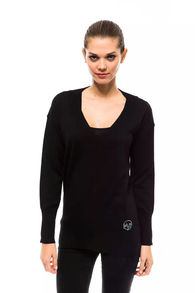 Montana Blu Black Wool Sweater for Women