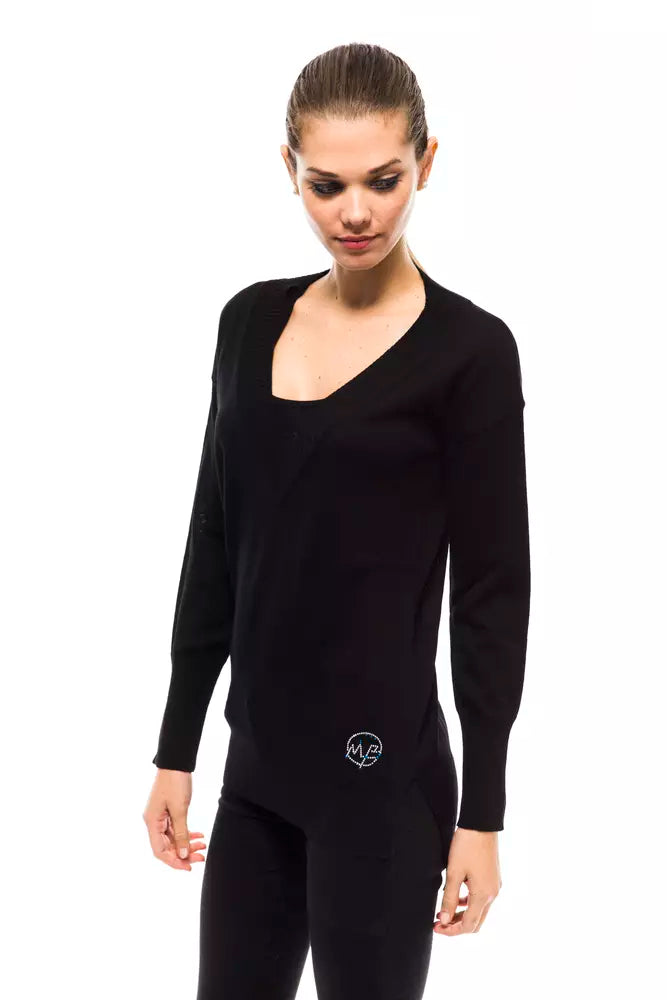 Montana Blu Black Wool Sweater for Women