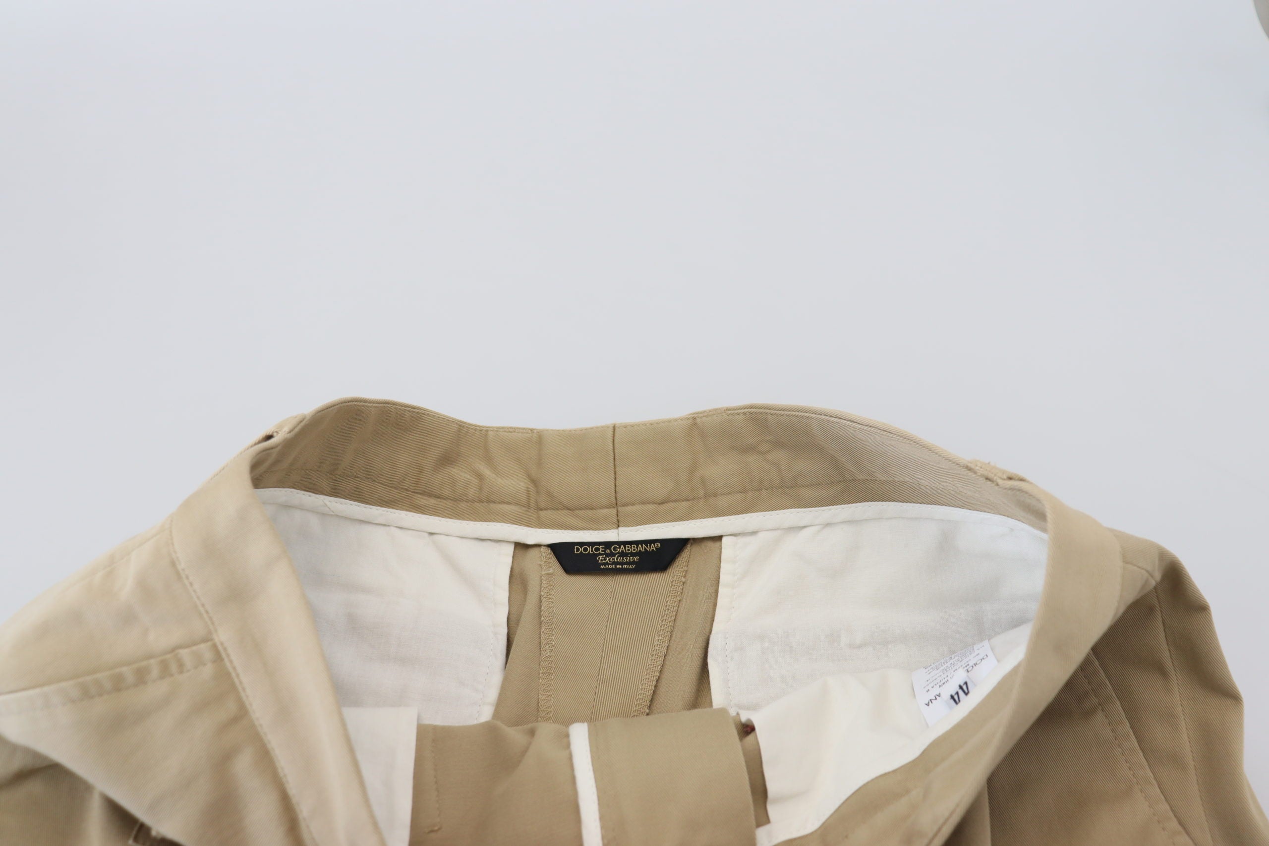 Dolce & Gabbana Beigefarbene Cargo-Bermudashorts aus Baumwolle