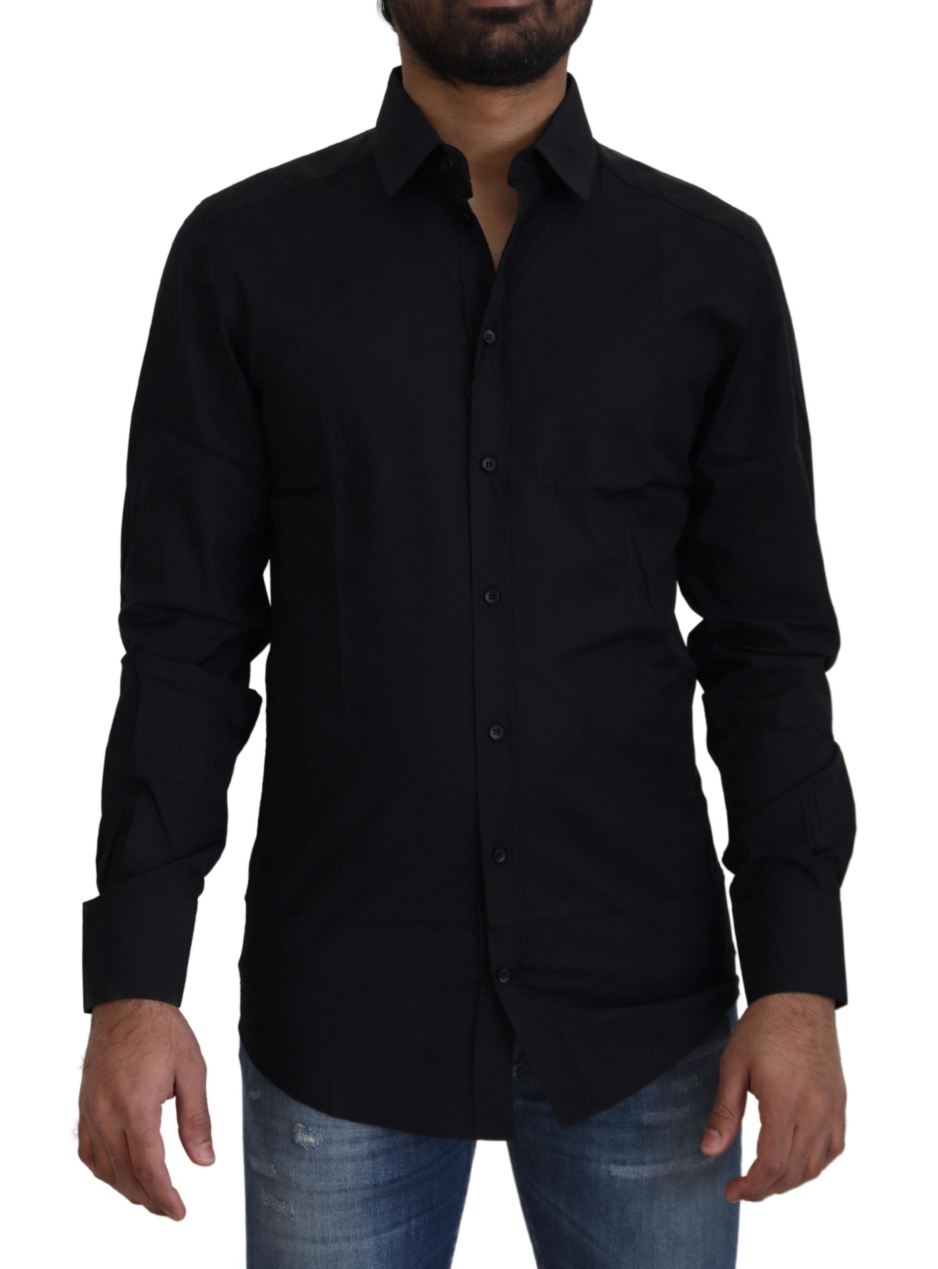 Dolce &amp; Gabbana Chic black cotton shirt