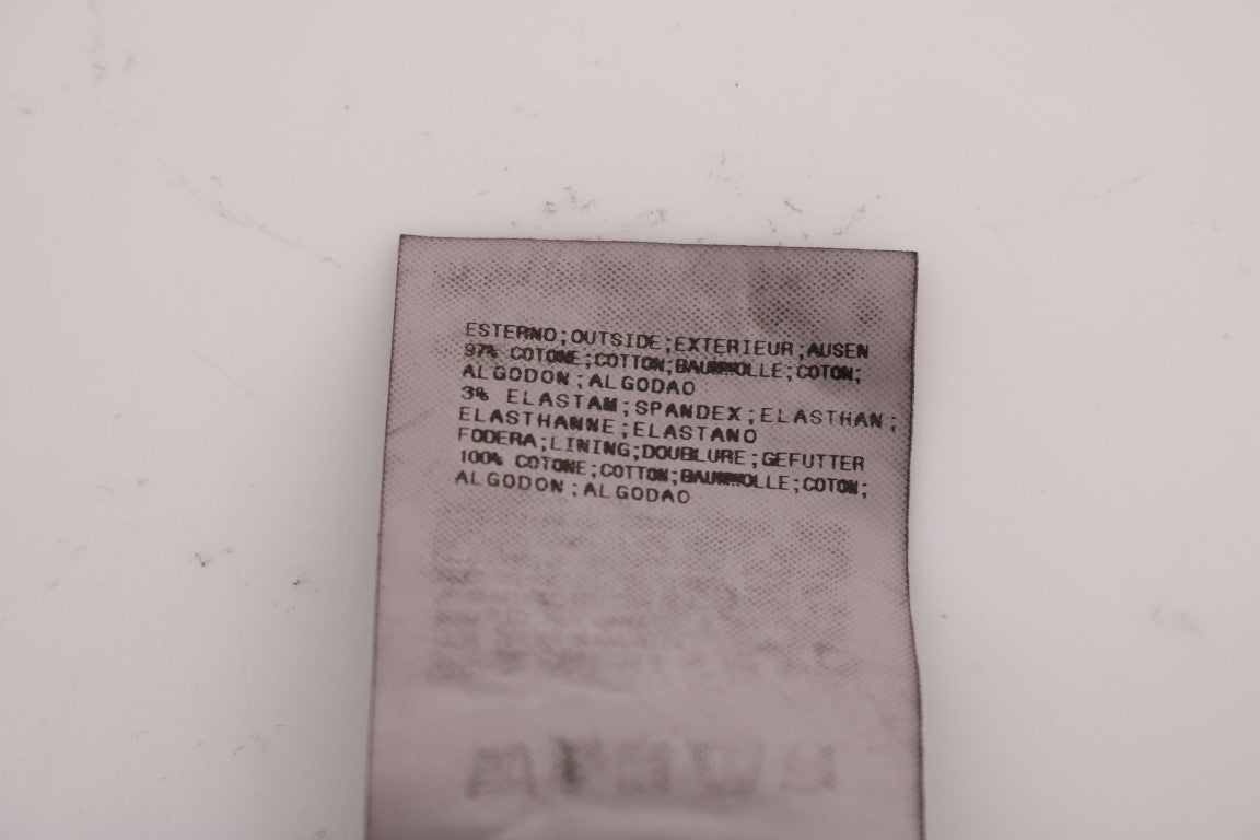 GF Ferre Black Cotton Stretch Chino Pants