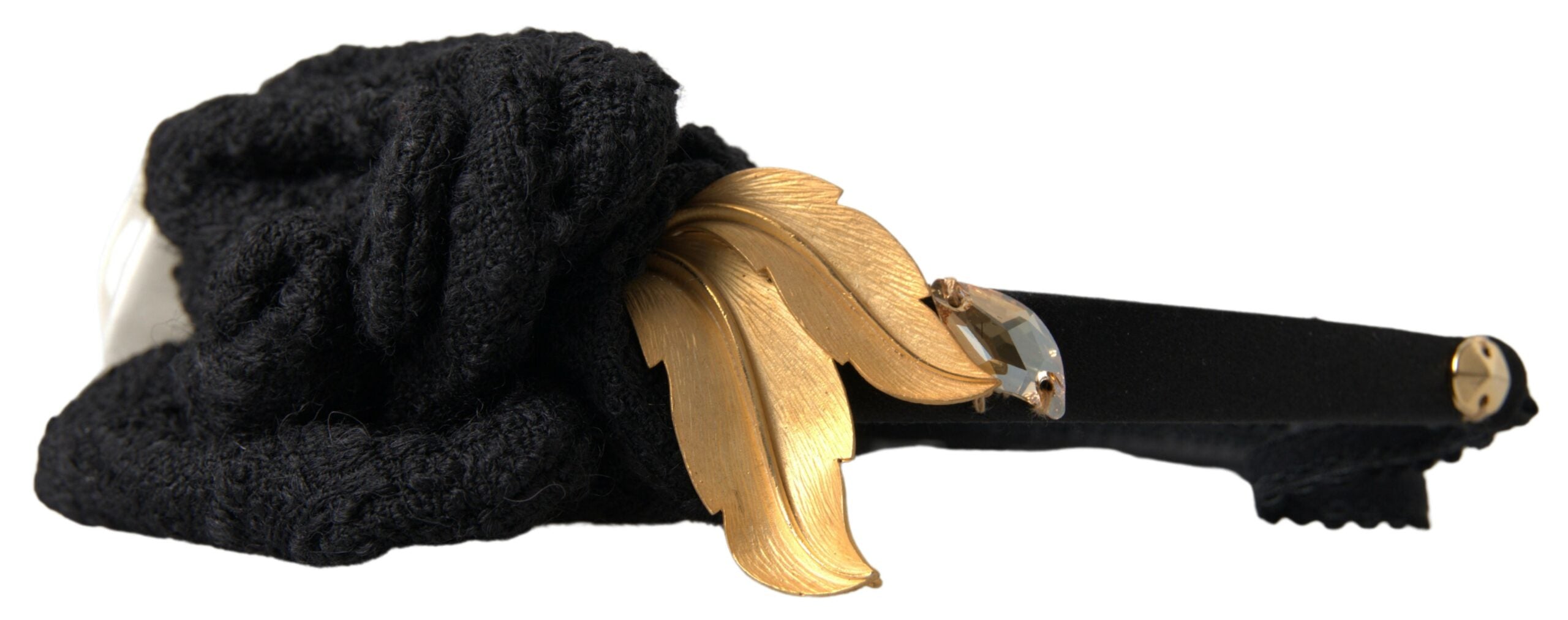 Dolce & Gabbana Diadem Stirnband Tiara Weiß Rose Kristall Haar Gold