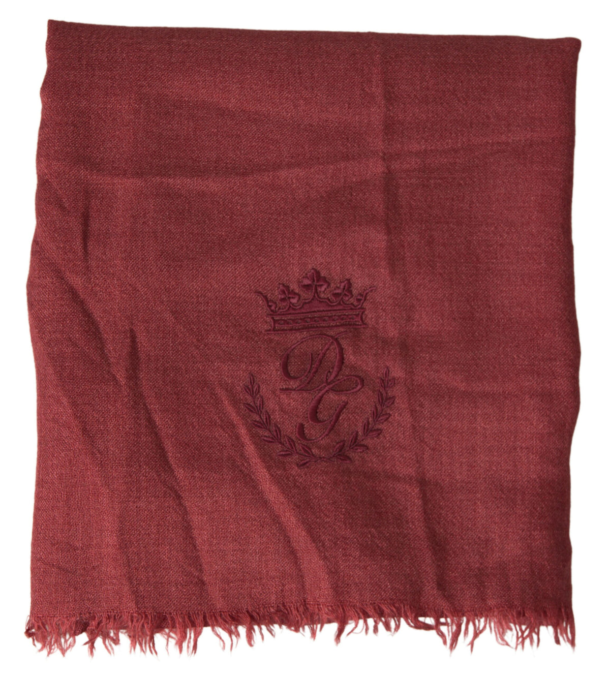 Dolce &amp; Gabbana Bordo Kaşmir Örgü Şal Eşarp Püsküllü Eşarp