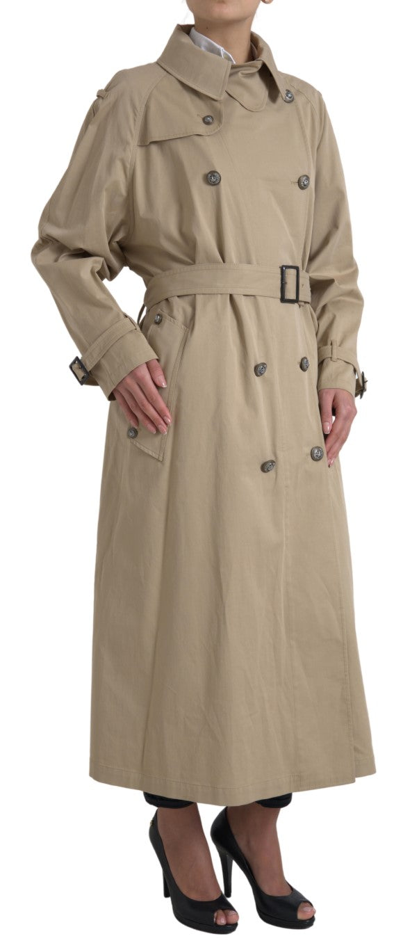 Dolce &amp; Gabbana Khaki Double Breasted Trench Coat Jacket