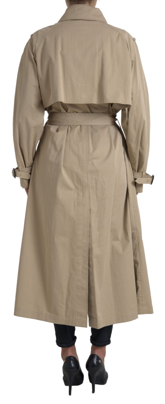 Dolce &amp; Gabbana Khaki Double Breasted Trench Coat Jacket