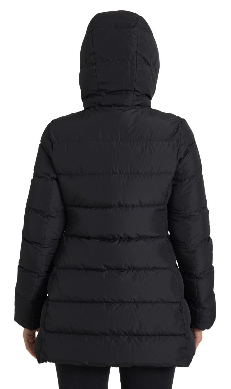 Dolce &amp; Gabbana Elegant black hooded jacket with full zip