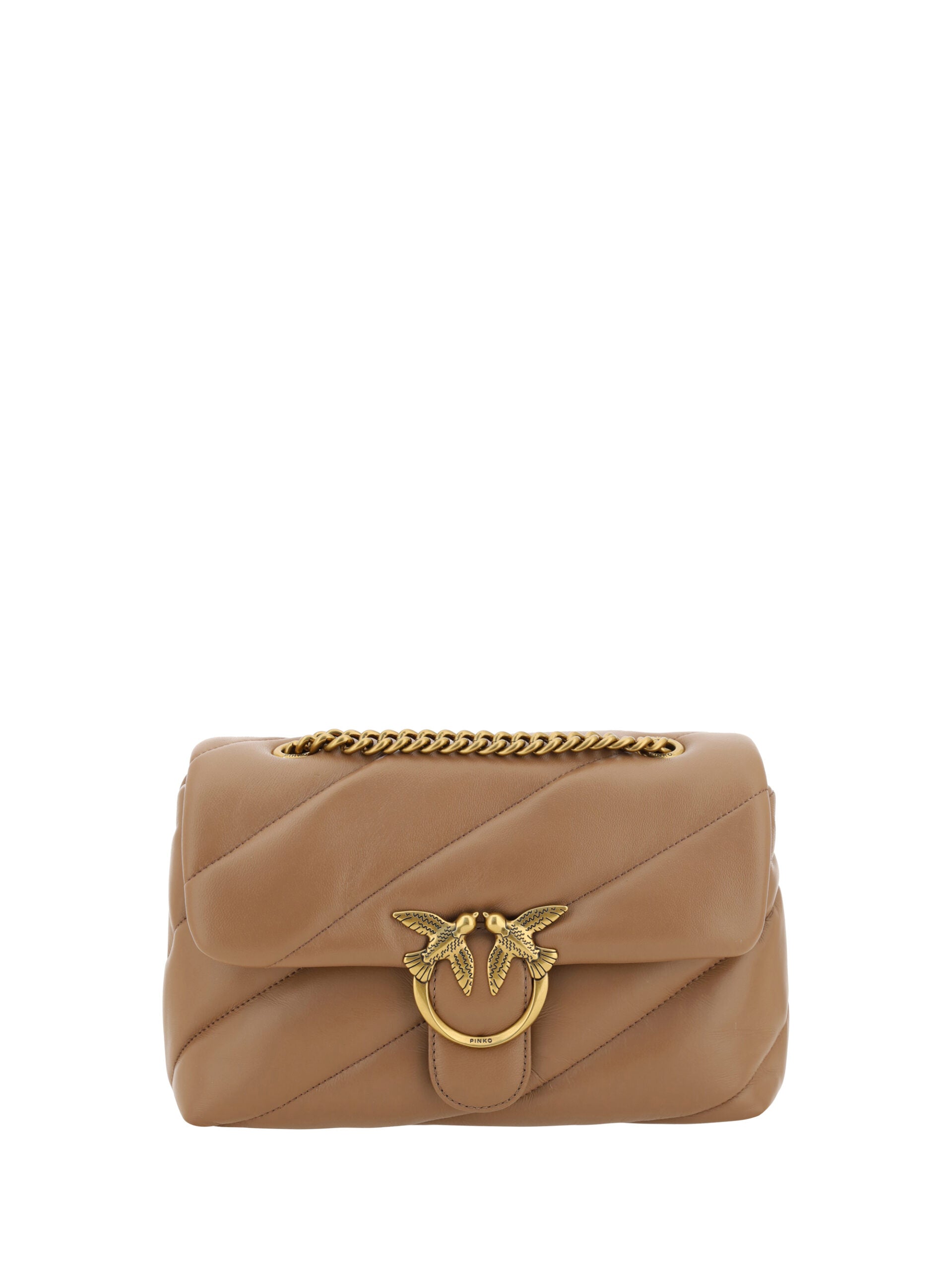 PINKO Elegant shoulder bag in quilted calfskin