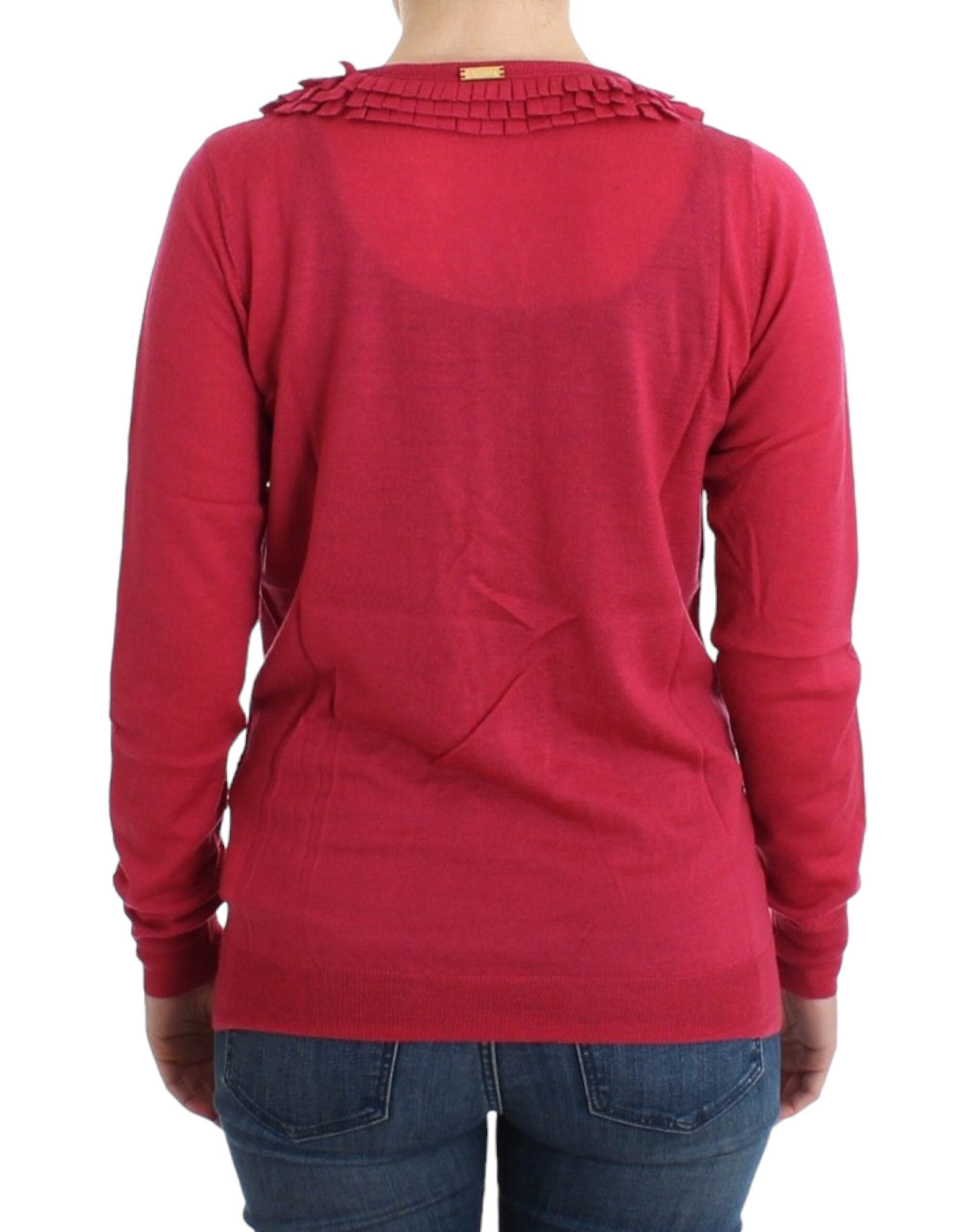 John Galliano Rosa Wollstrickjacke