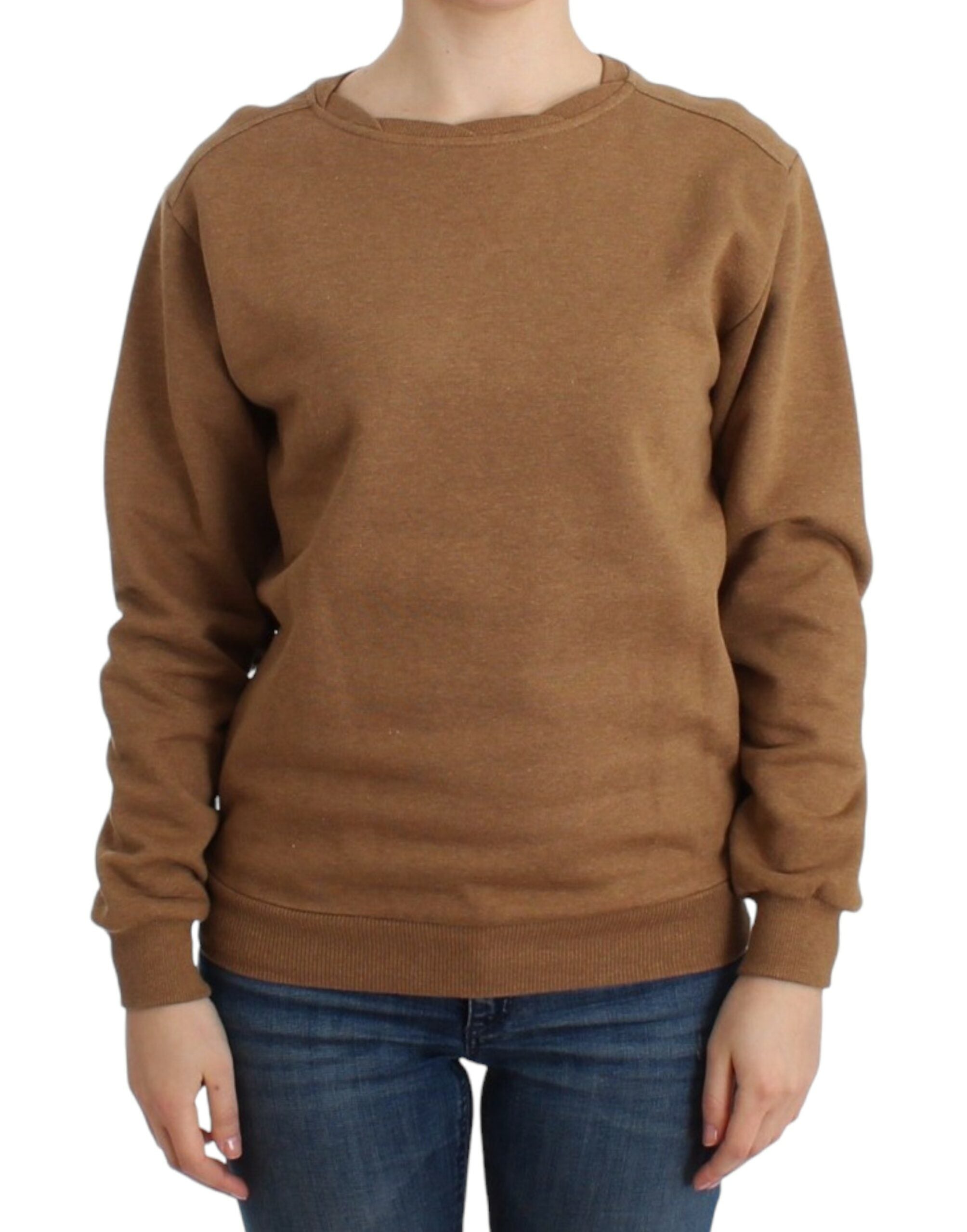 John Galliano brown cotton crew neck sweater
