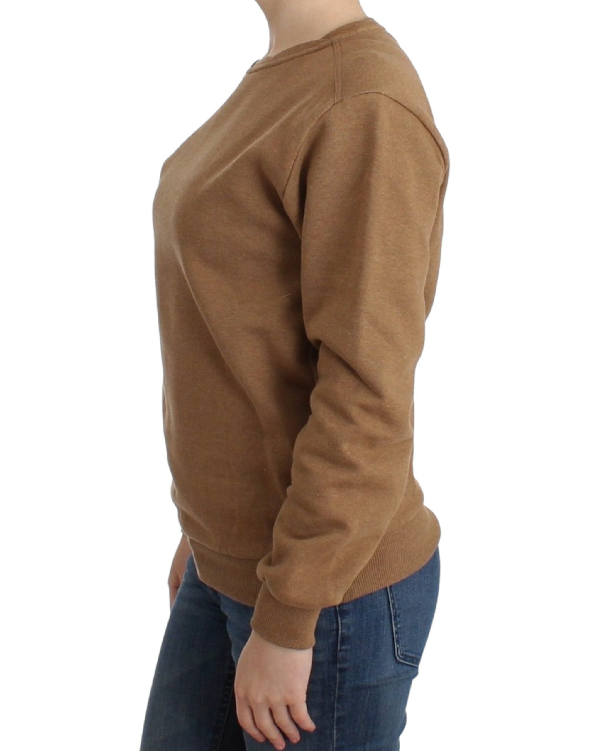 John Galliano brown cotton crew neck sweater