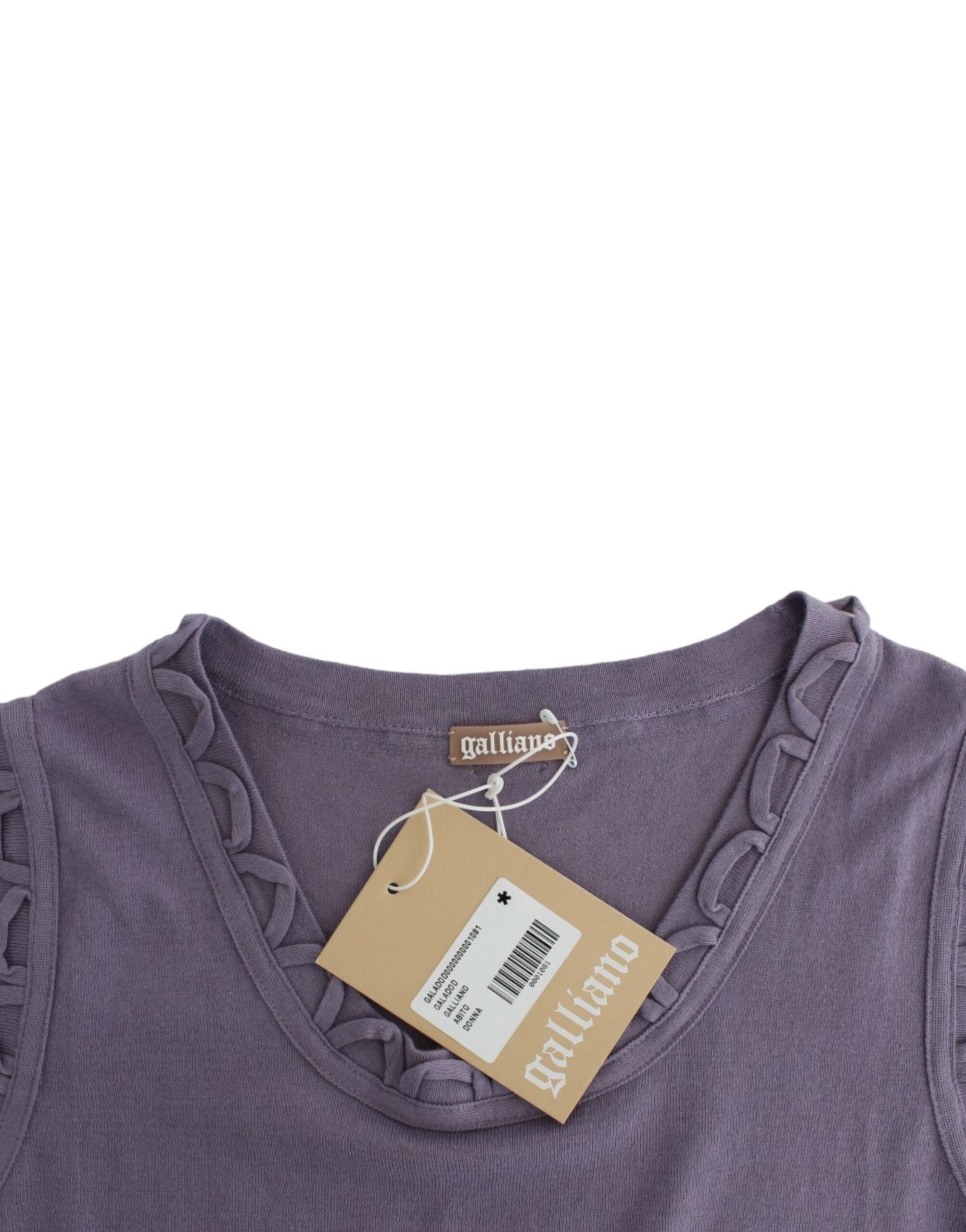 John Galliano purple cotton jersey dress