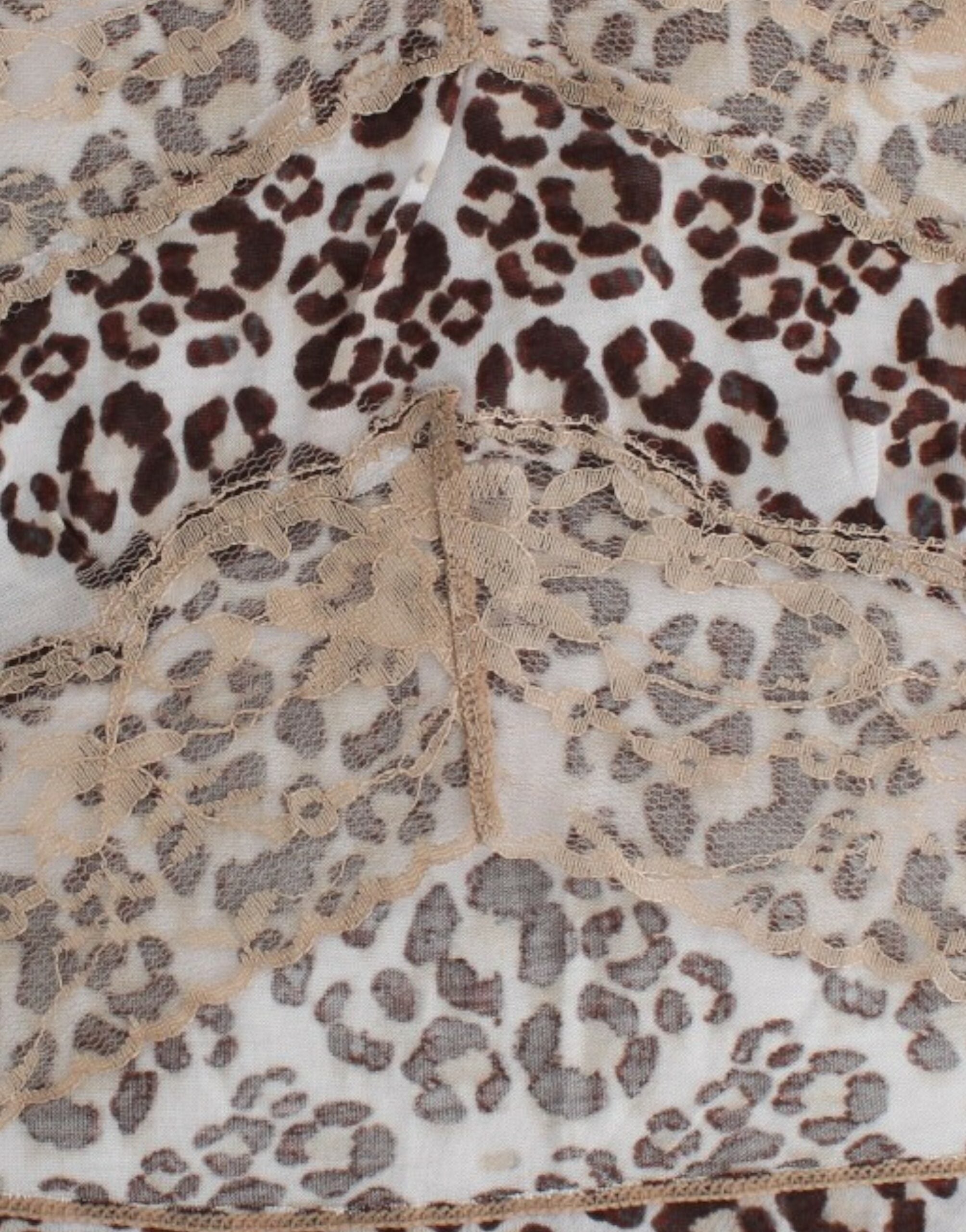 Cavalli brown long-sleeved lace top