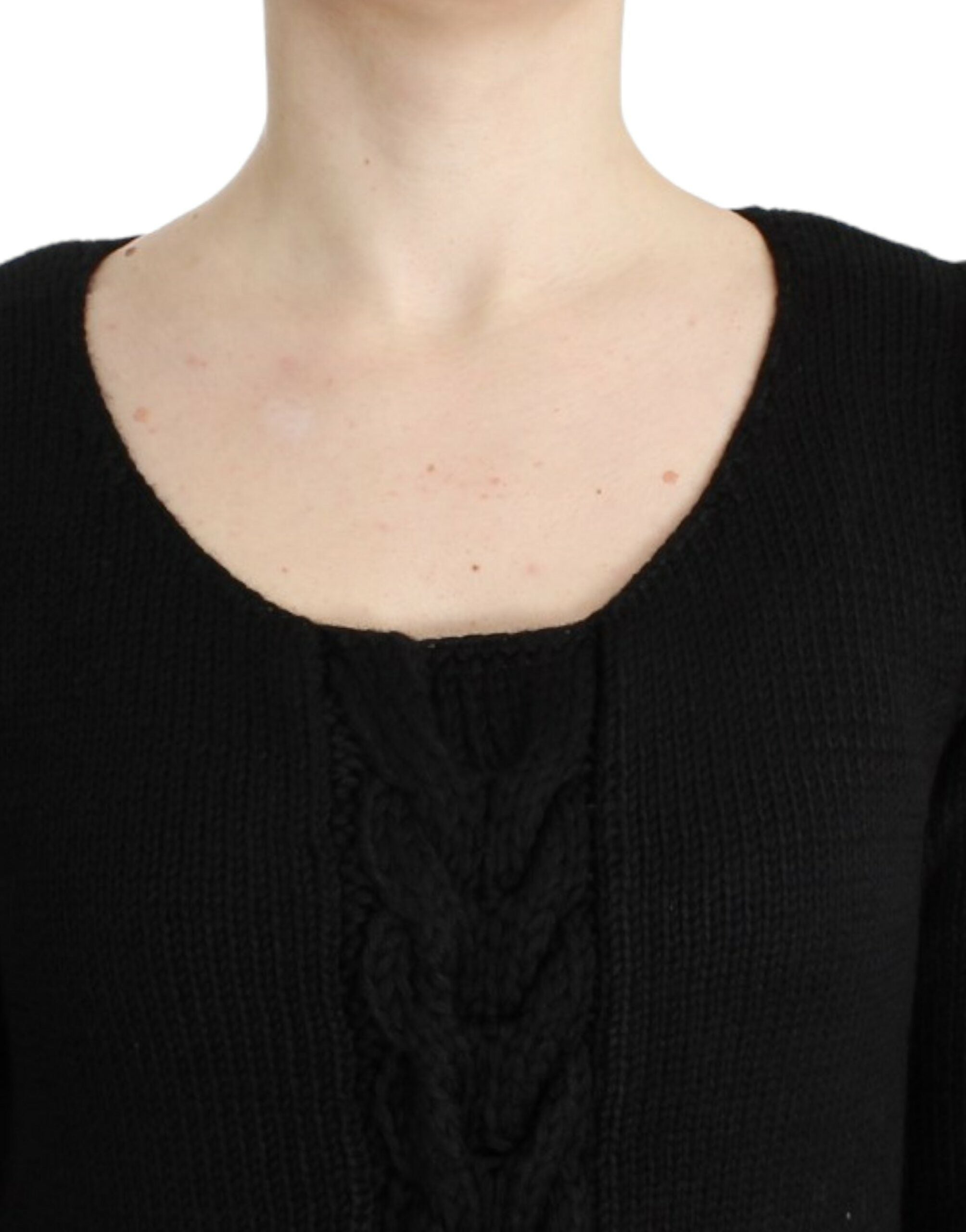 Cavalli Black wool knit sweater