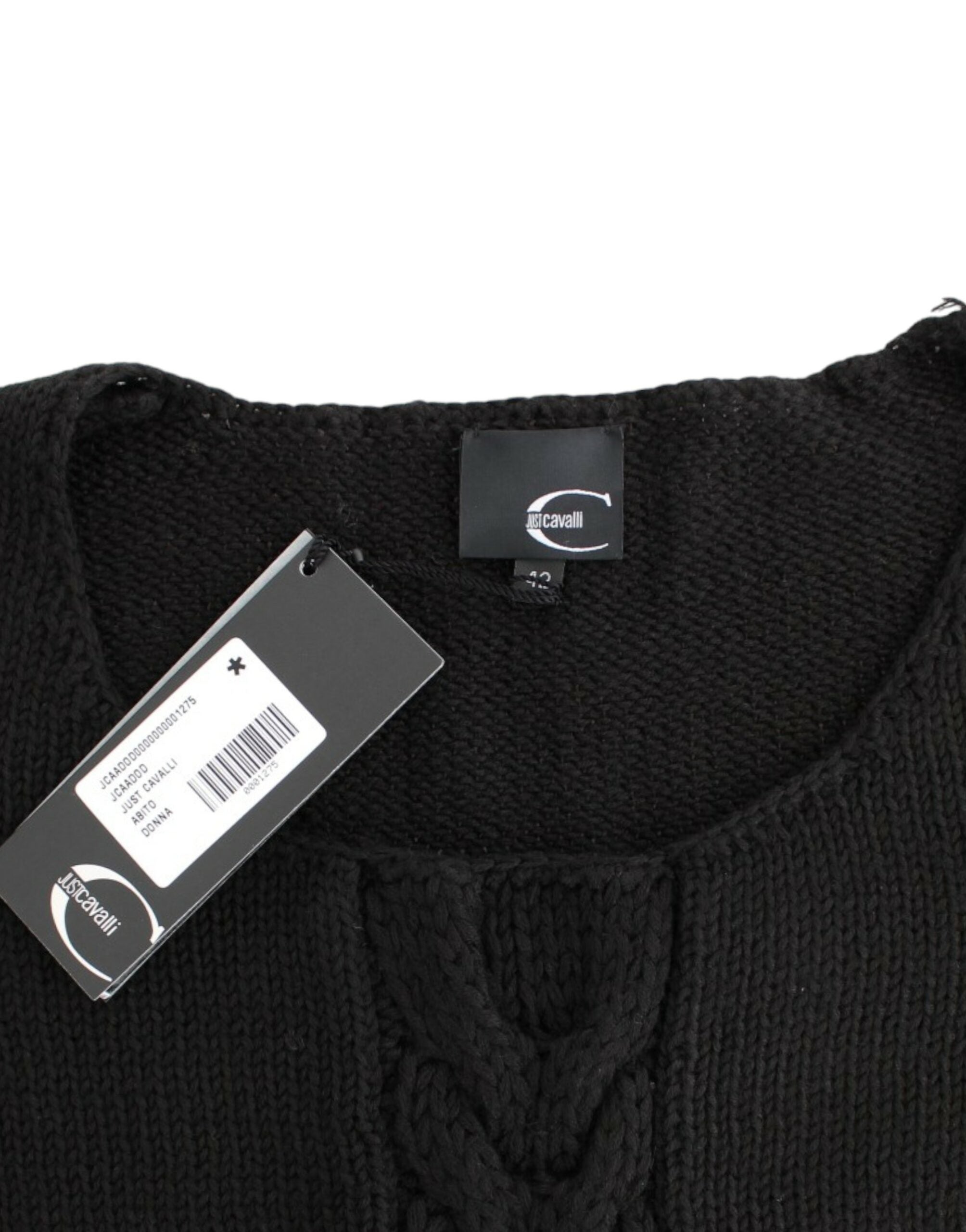 Cavalli Black wool knit sweater