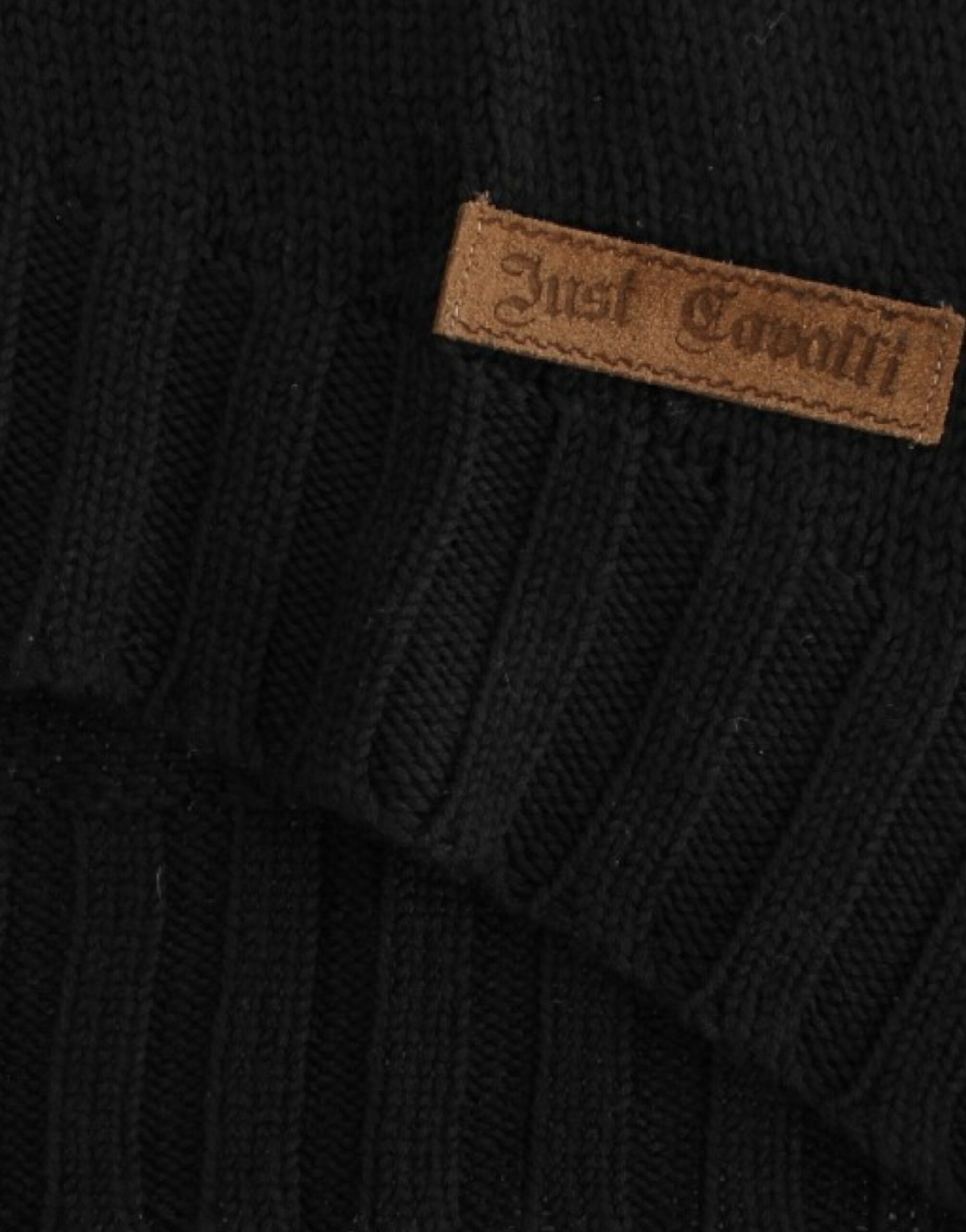 Cavalli Black wool knit sweater