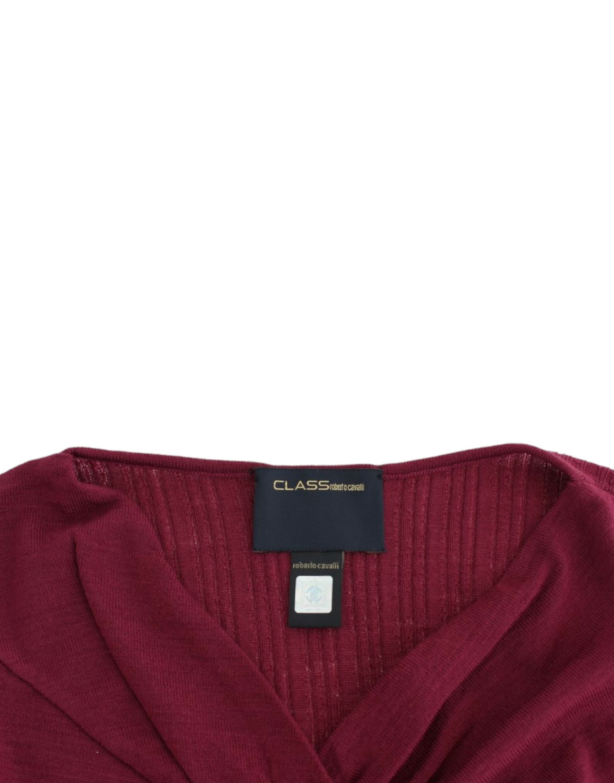 Cavalli Purple wool knit sweater