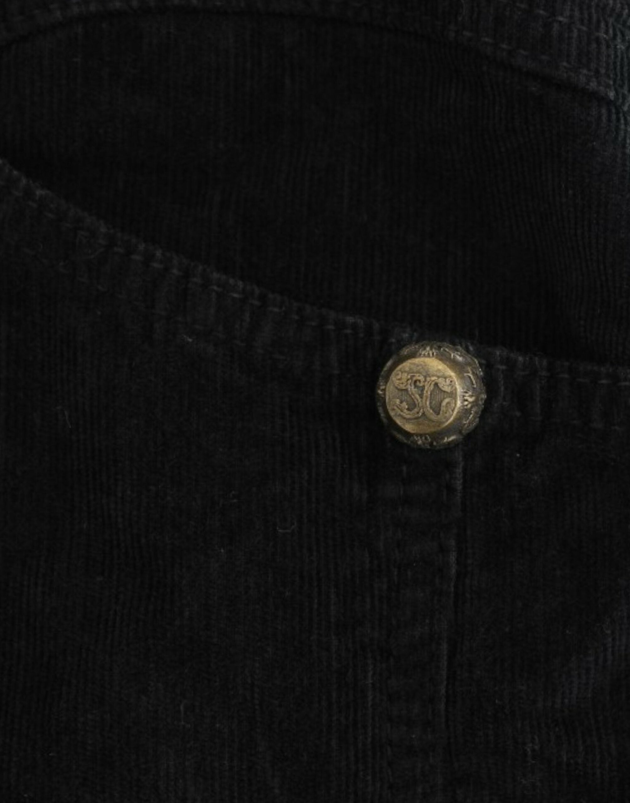 Cavalli Schwarzer Bleistiftrock aus Kord