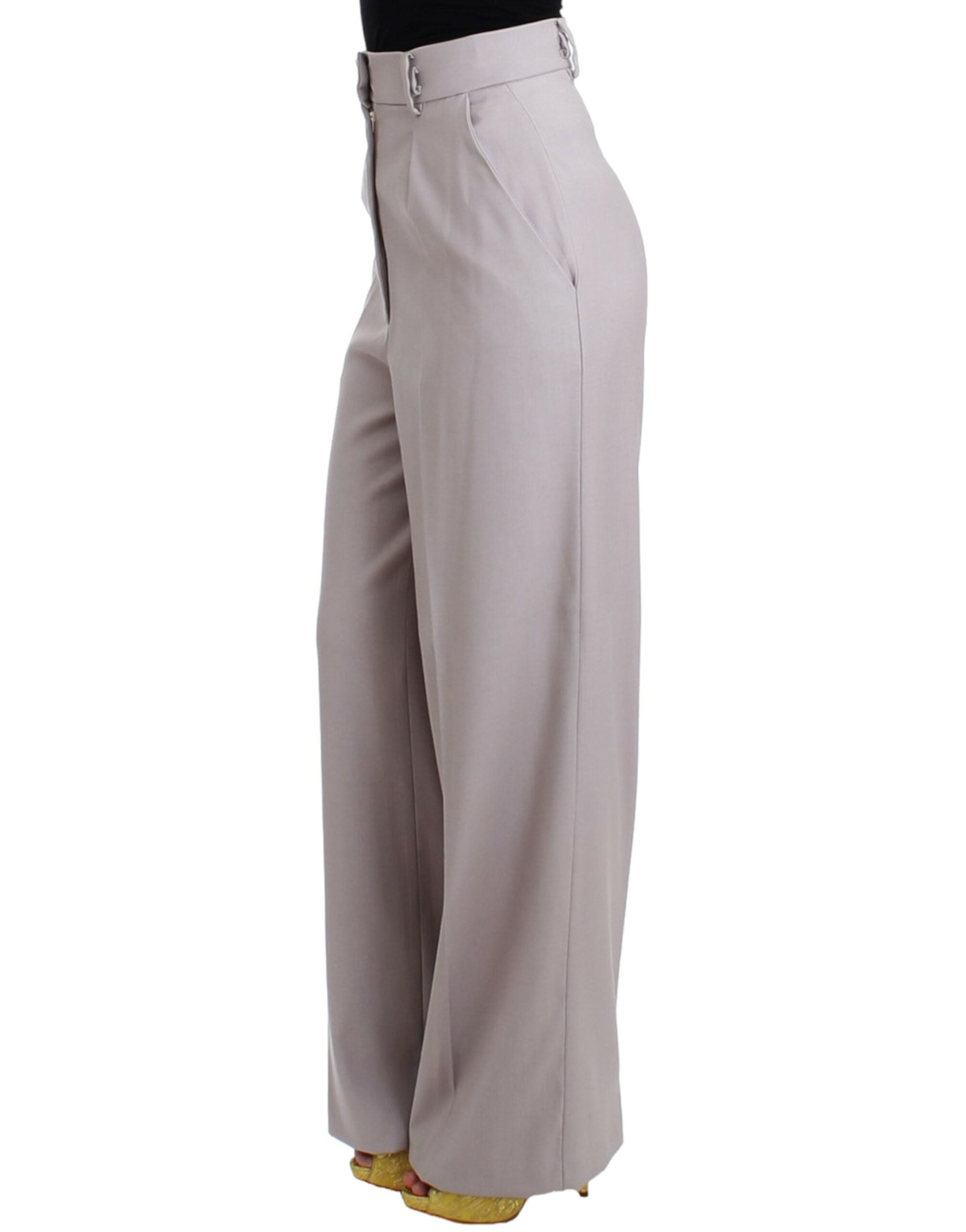 Cavalli grey high-waisted trousers
