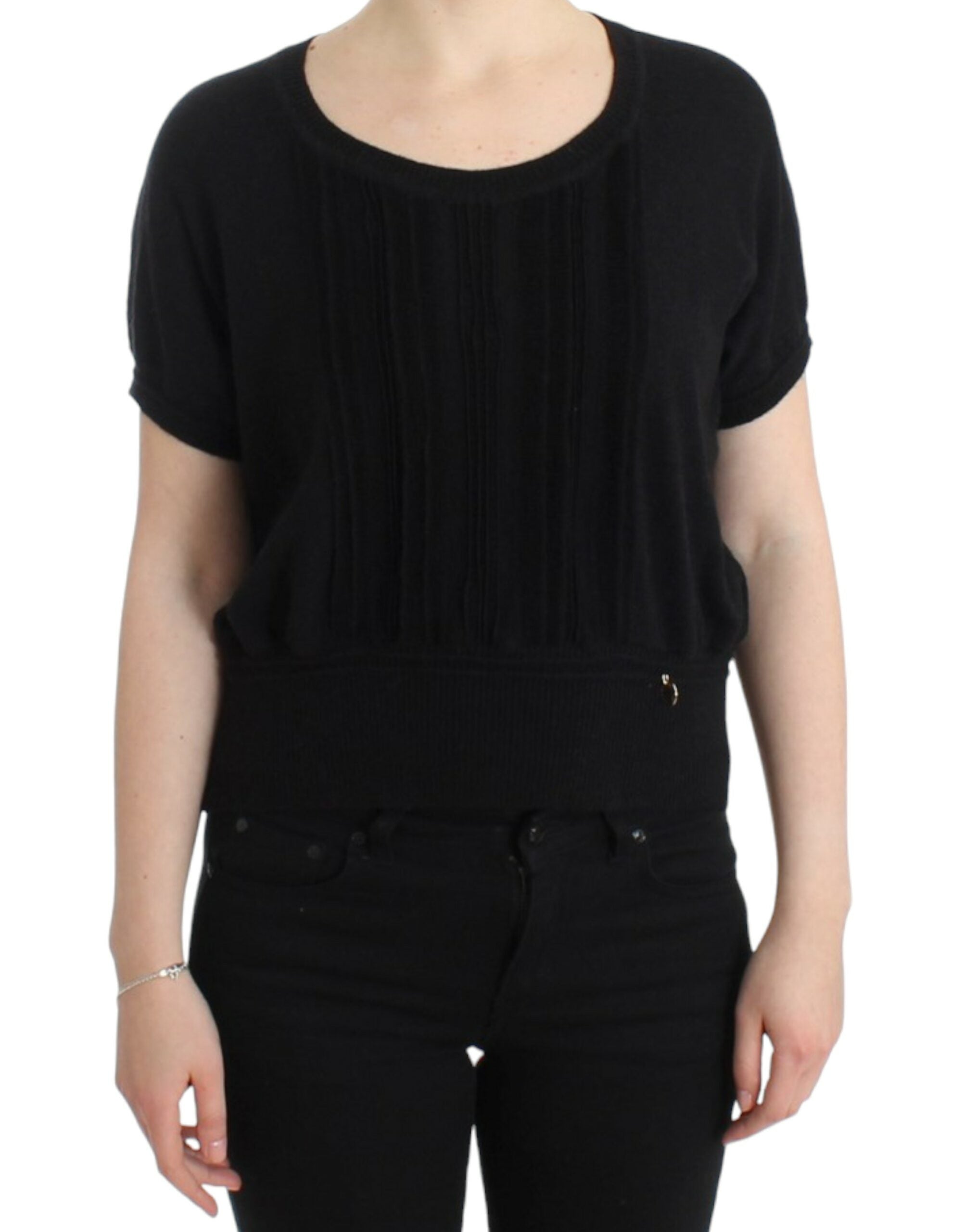 Cavalli black short-sleeved sweater