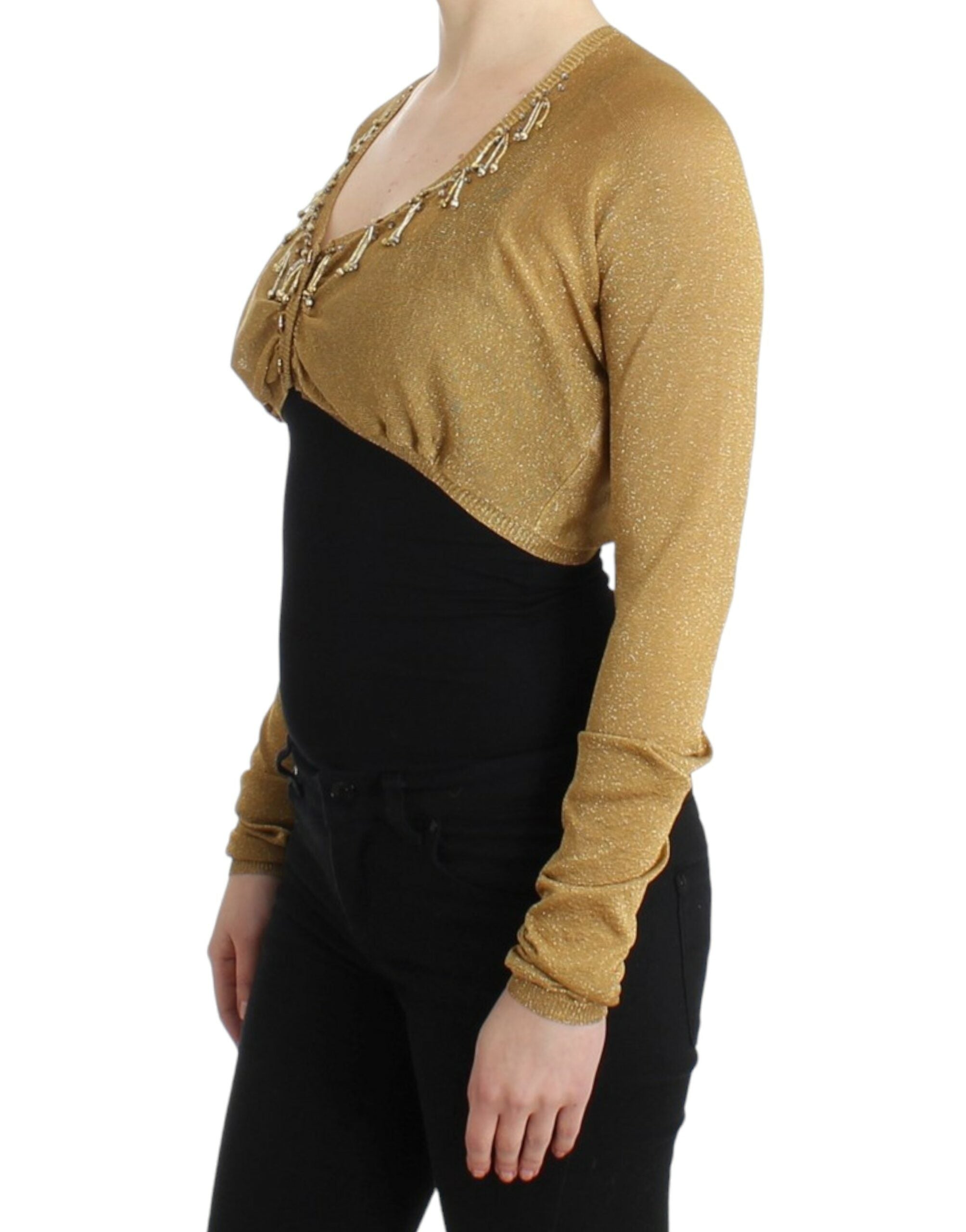 Cavalli Gold-Tone Embellished Shrug