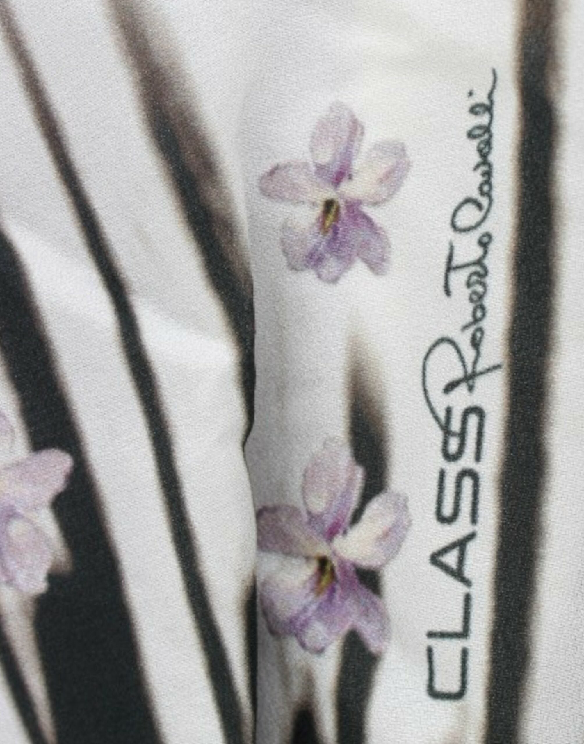 Cavalli purple long-sleeved dress