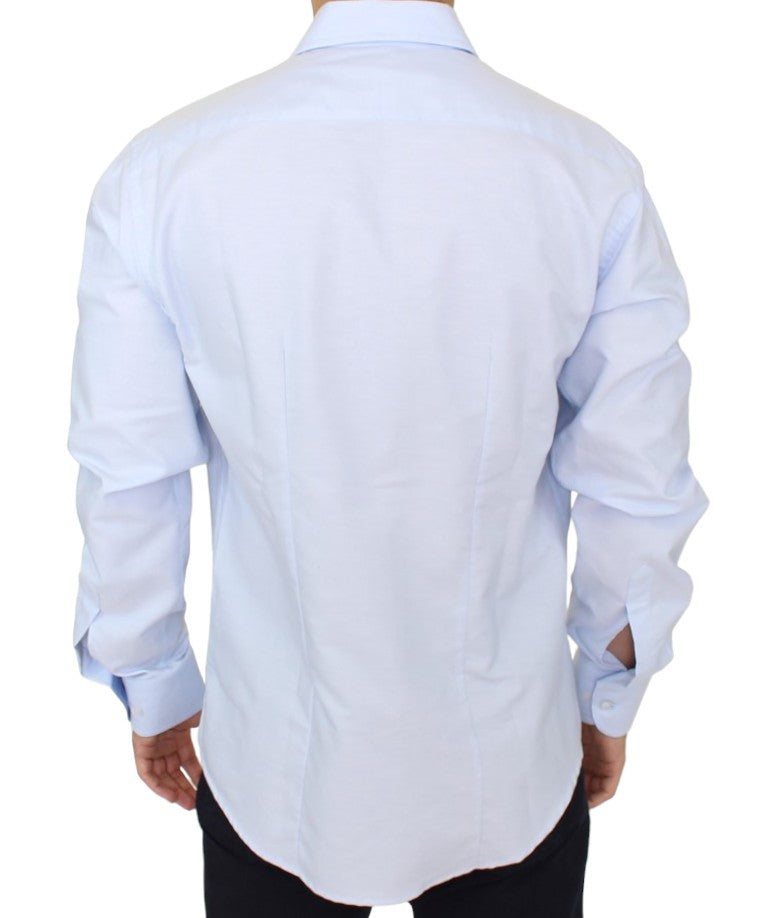 Cavalli Light Blue Cotton Shirt