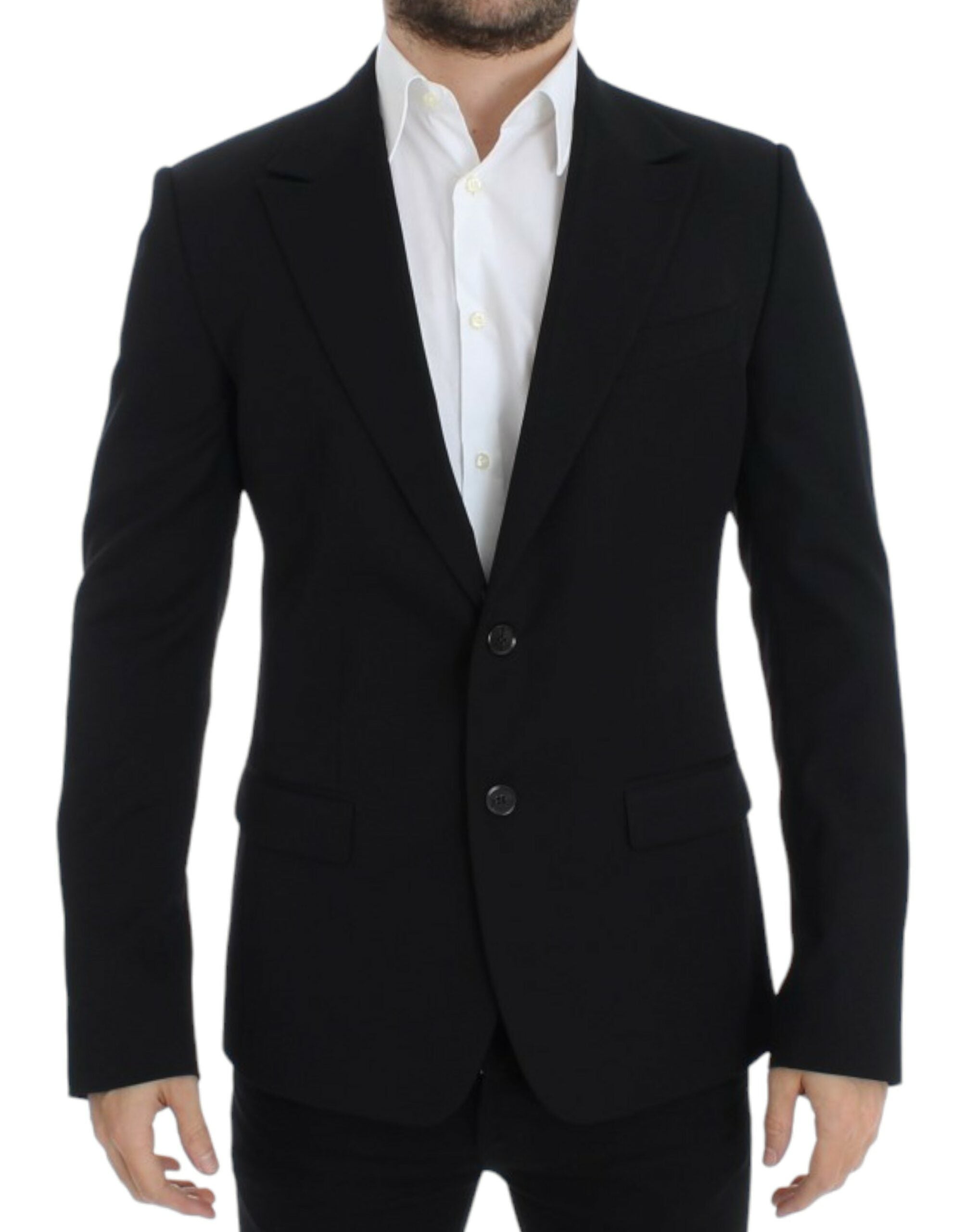 Dolce &amp; Gabbana Elegant, slim-fitting blazer in black wool